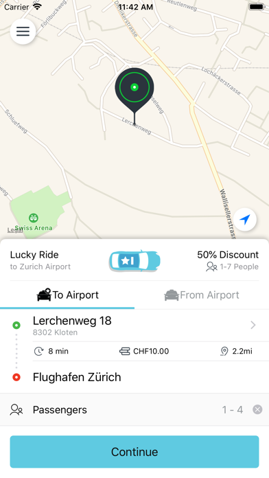Airport Taxi Zürich Screenshot