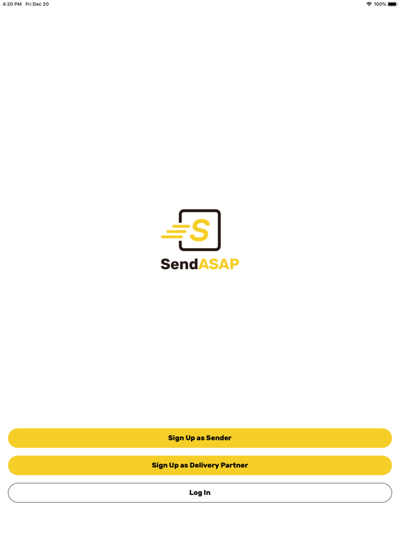 SendASAP iPad screenshot 1 - Business app