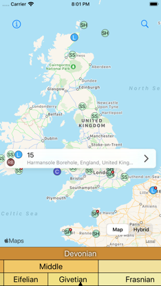 Devonian Lithological Database screenshot 4