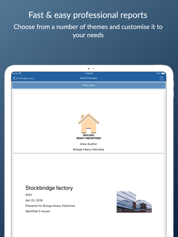 Snag List Pro - Audit & Report iPad screenshot 5 - Productivity app