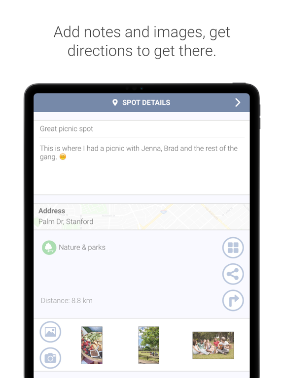 Spotmarker iPad screenshot 2 - Navigation app
