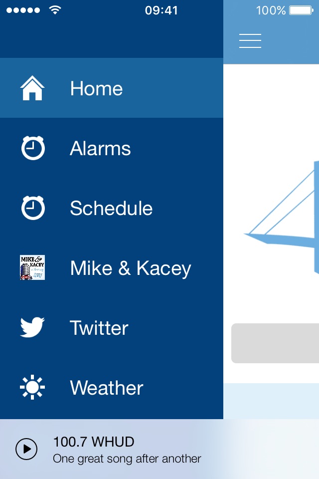 100.7 WHUD screenshot 2