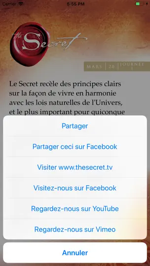 Capture d'écran de Le Secret - Enseignements sur iPhone 3