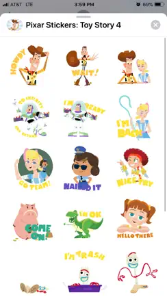 Pixar Stickers: Toy Story 4 iPhone image 1