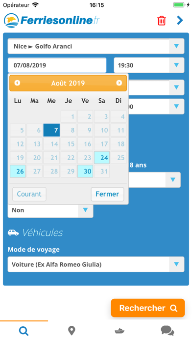 Screenshot #1 pour Ferries on line