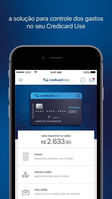 Credicard Use Cartão Pré-pago Screenshot