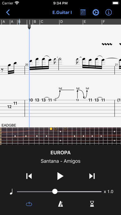 Guitar Pro iPhone app afbeelding 2