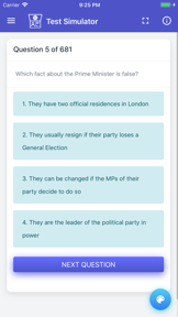 UK Citizenship Test screenshot