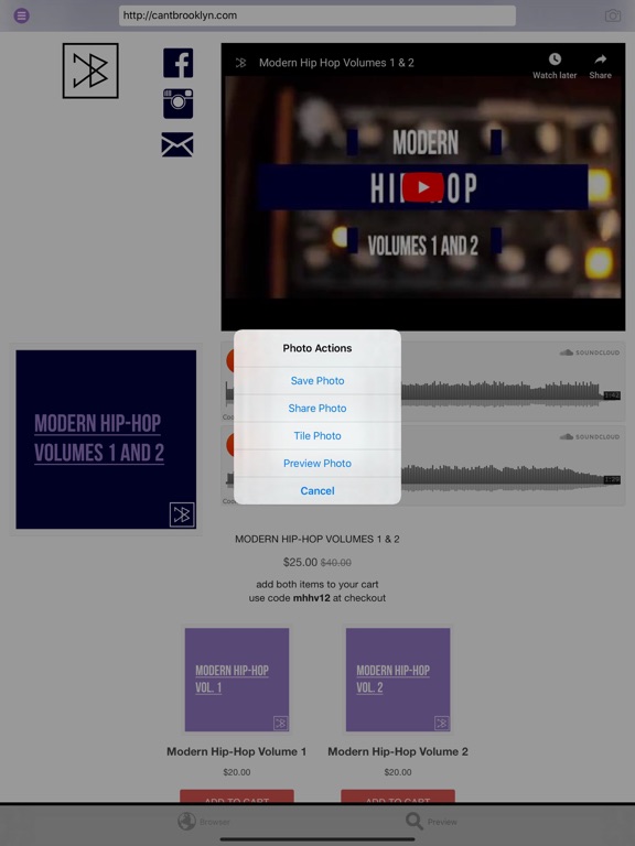URL to Photo iPad screenshot