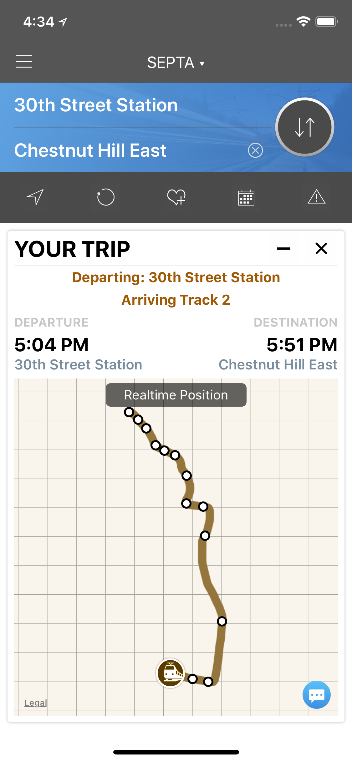 onTime : SEPTA Rail, Bus screenshot 3