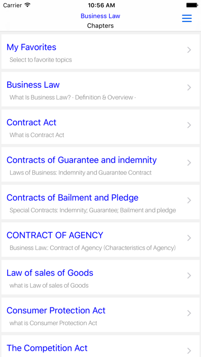 MBA Business Law Screenshot