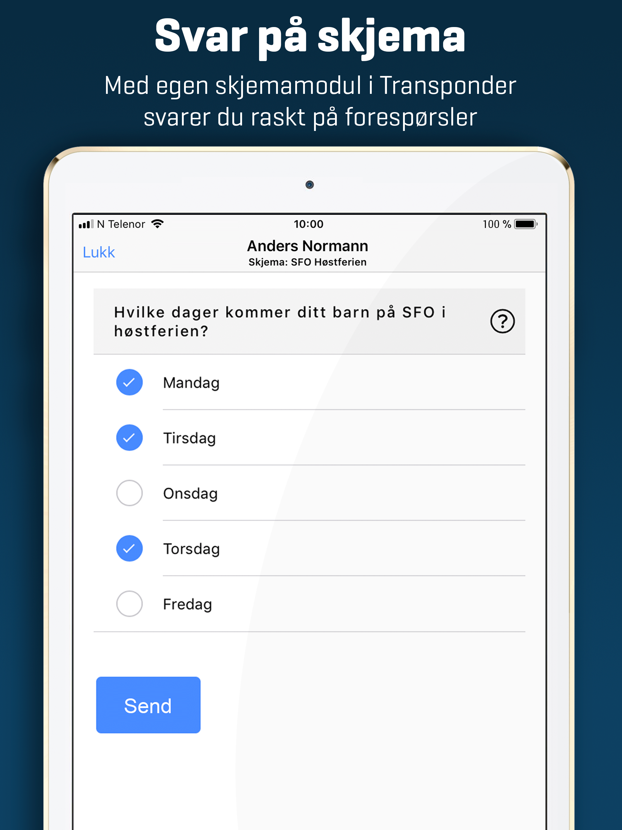 Transponder Meldingsbok