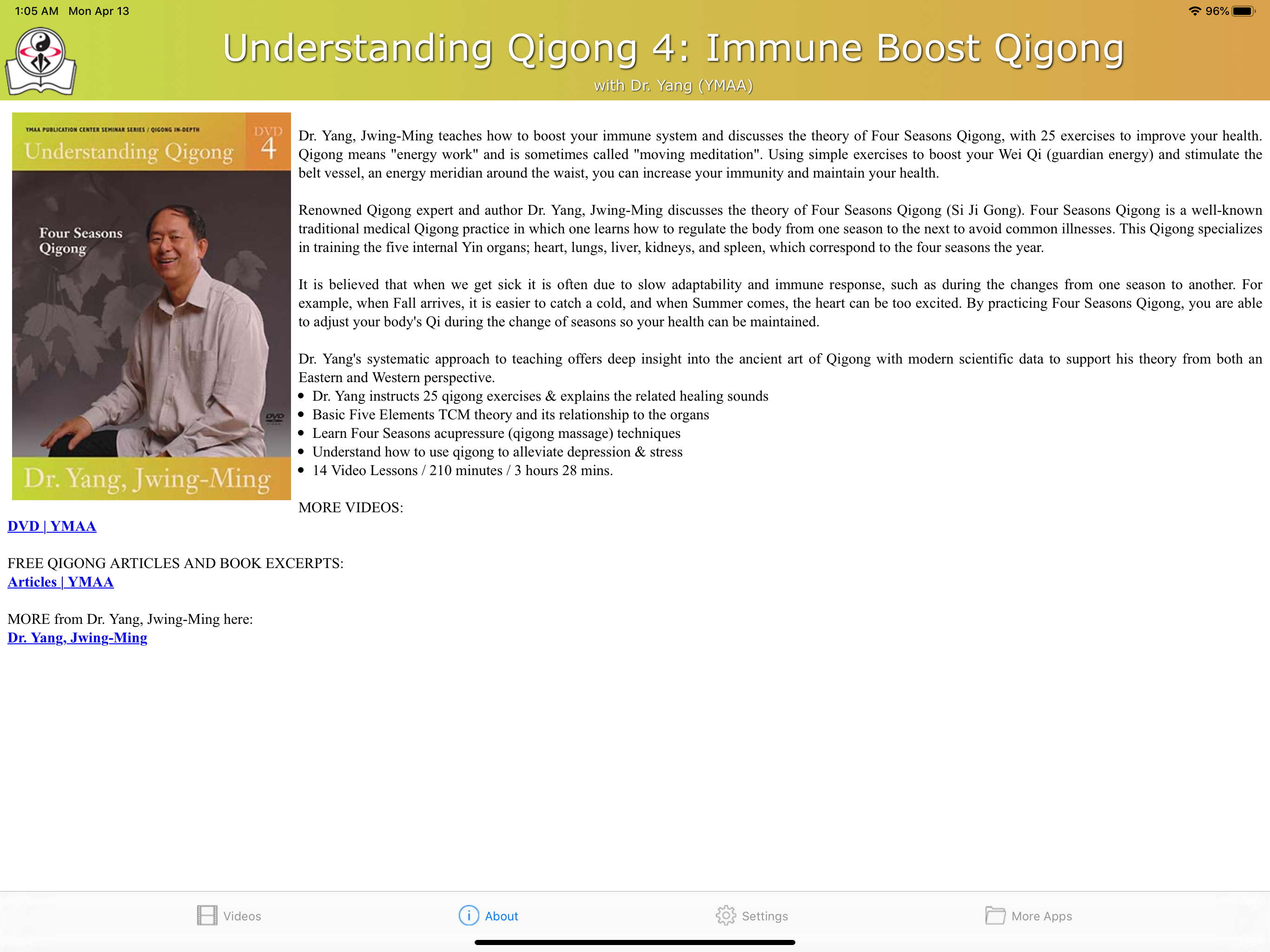 Four Seasons Qigong Video