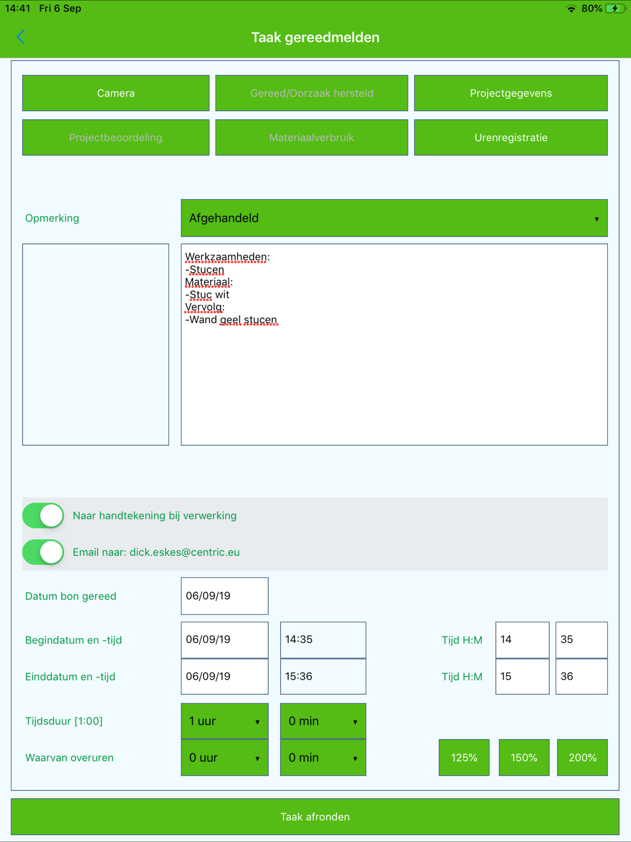 ALERT-Werkbon screenshot 4