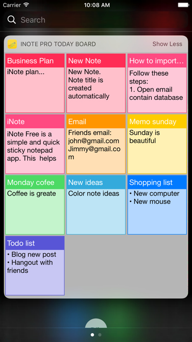 Screenshot #1 pour iNote Pro - Sticky Color Note