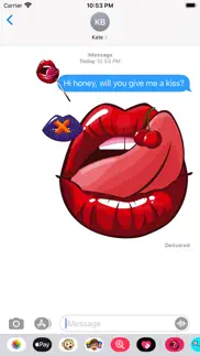 naughty kiss: adult woman lips iphone screenshot 1