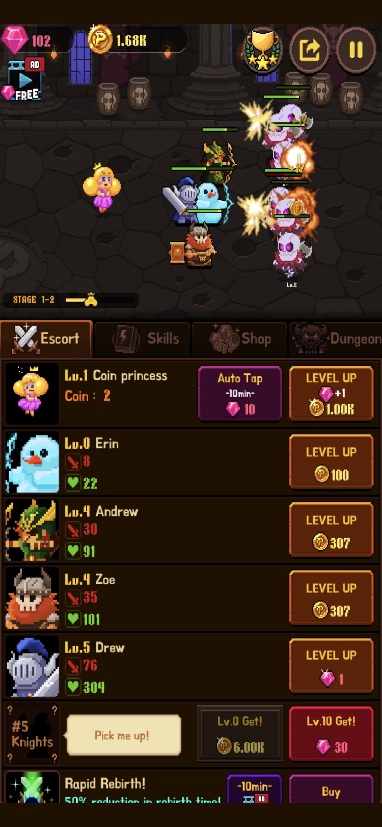 Coin Princess : Tap Retro RPG screenshot 4