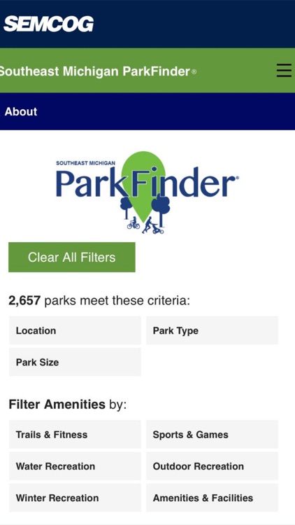 Southeast Michigan ParkFinder