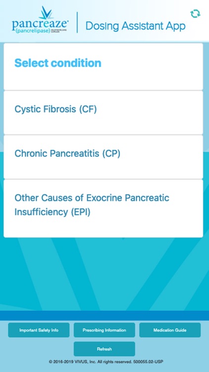 PANCREAZE Dosing Assistant App