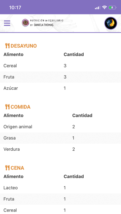 Nutrición en Equilibrio iPhone screenshot