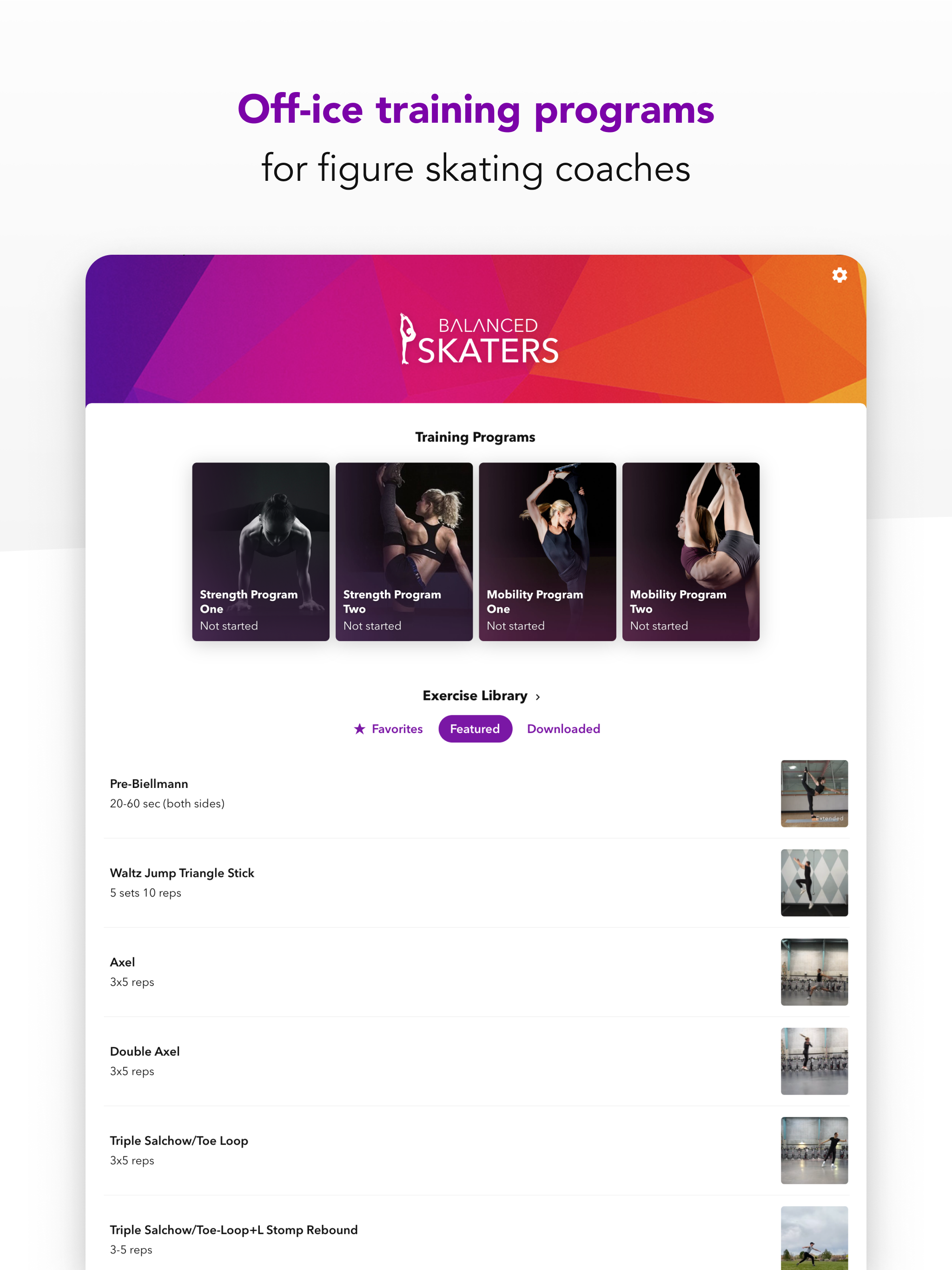 Balanced Skaters for Coaches