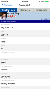 TeacherVUE screenshot