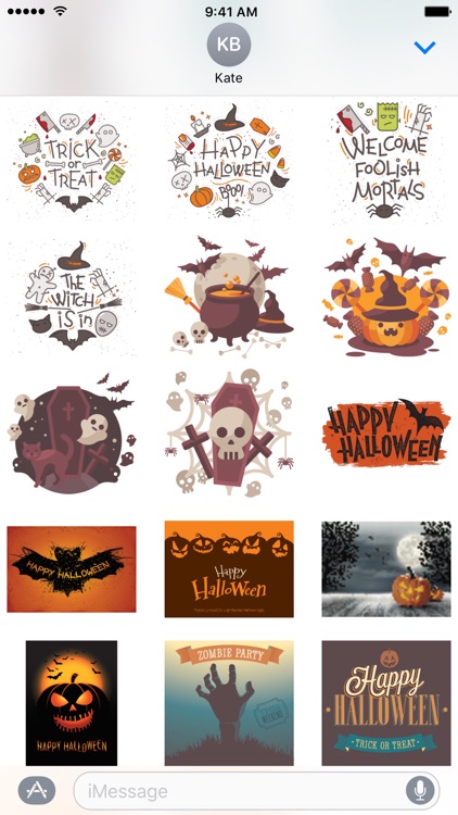 Halloween Stickers - Boo