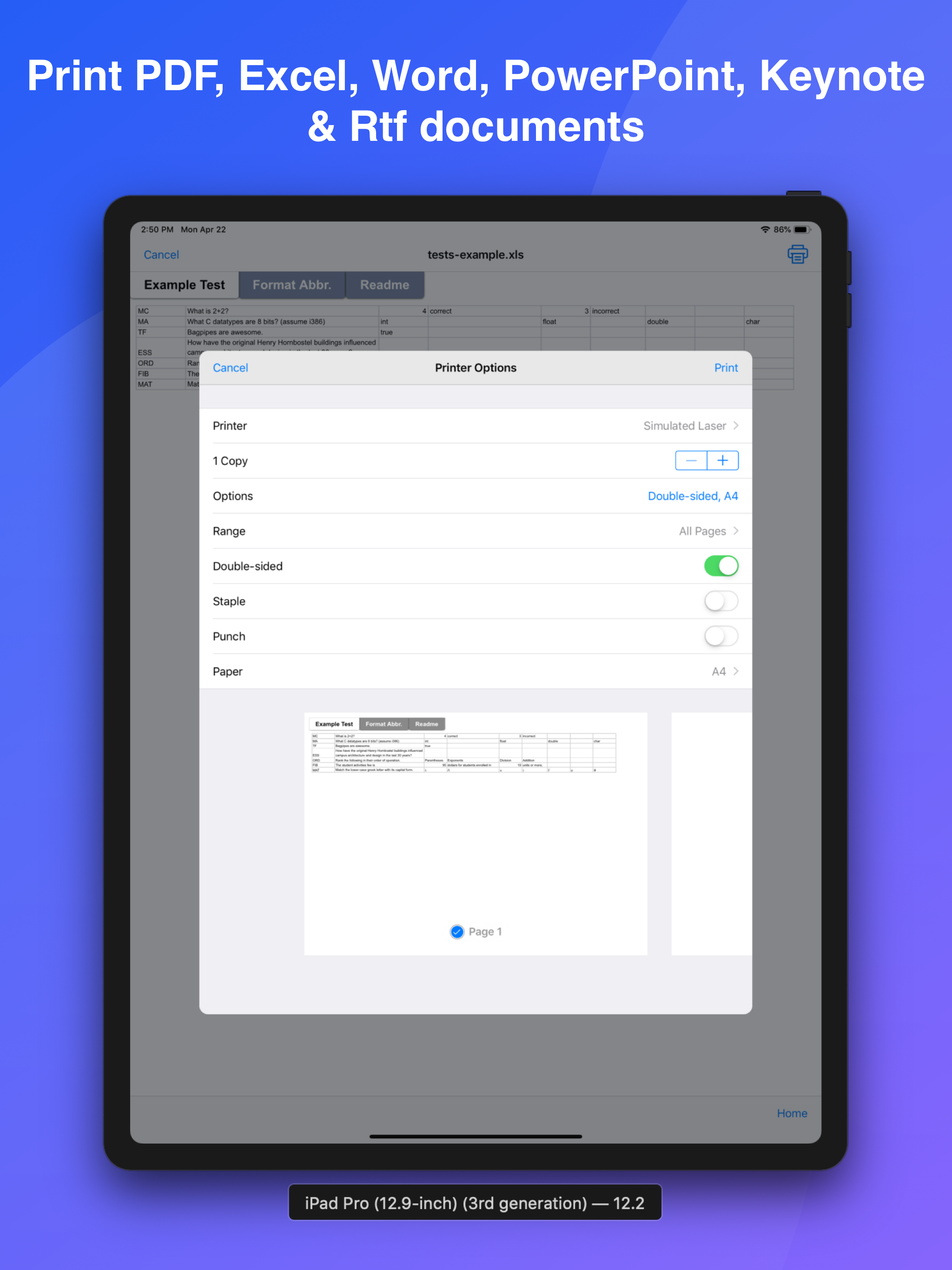 iPrint Printer for AirPrint