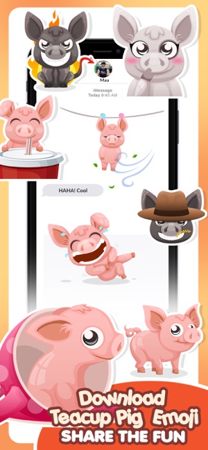 Mini-Pig Pet Emoji Stickers(圖5)-速報App