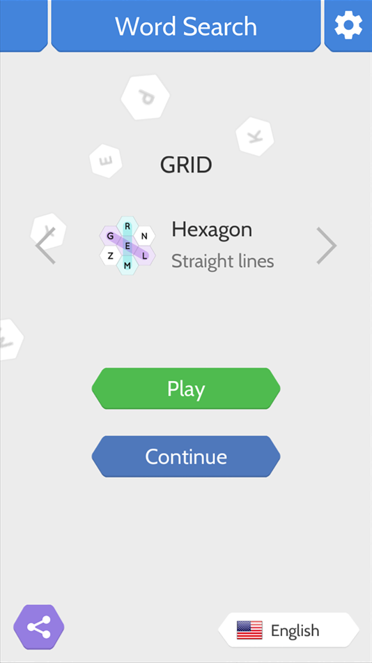 #4. Word Search Hexagons (iOS) 由: Emmanuel Mathis