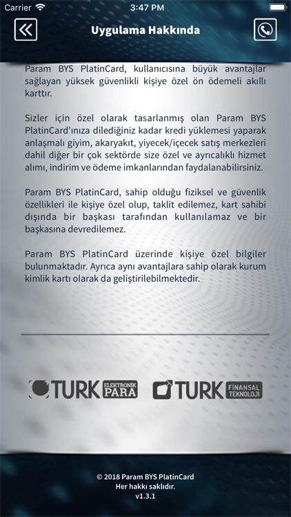 Param BYS PlatinCard