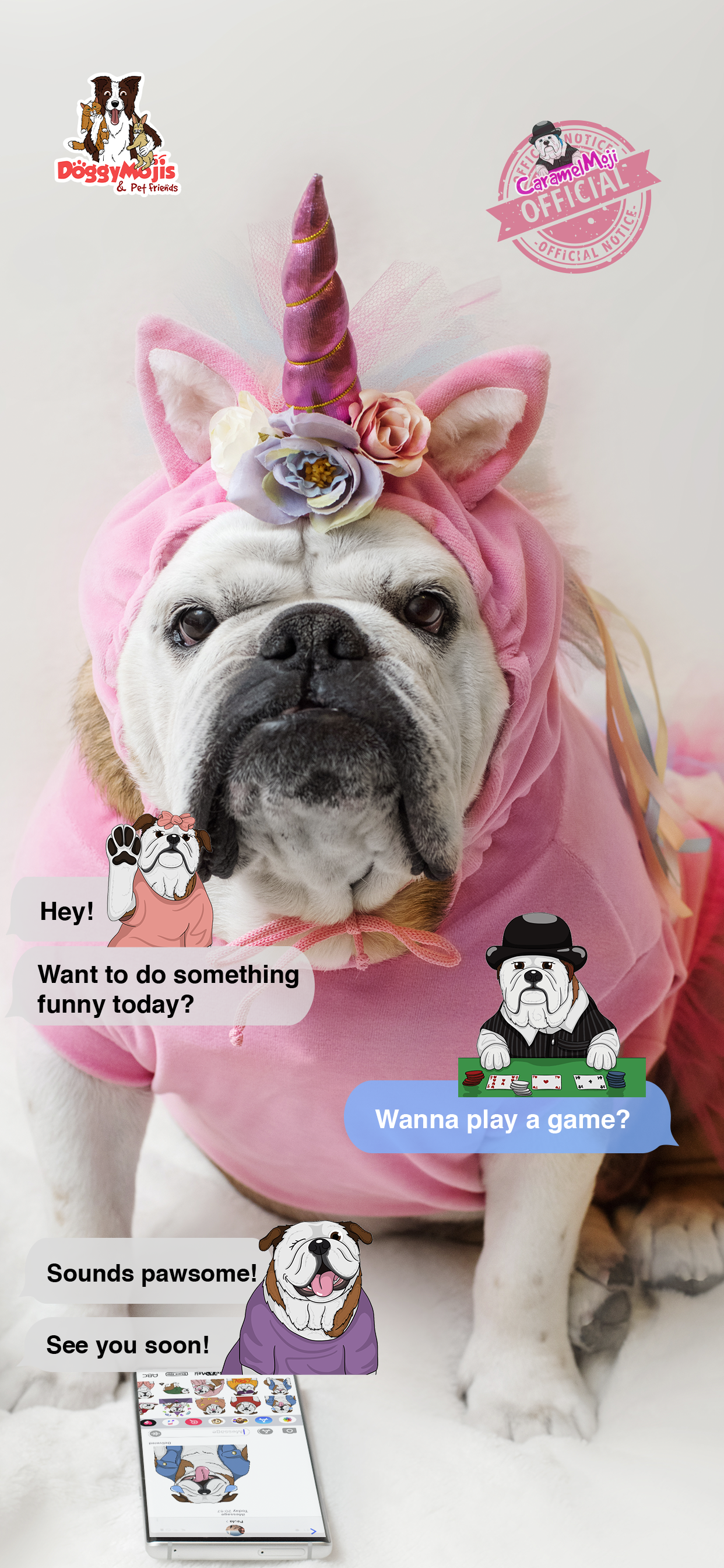 CaramelMoji - Bulldog Stickers screenshot 9
