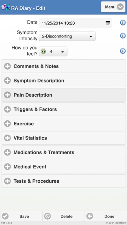 Rheumatoid Arthritis Diary