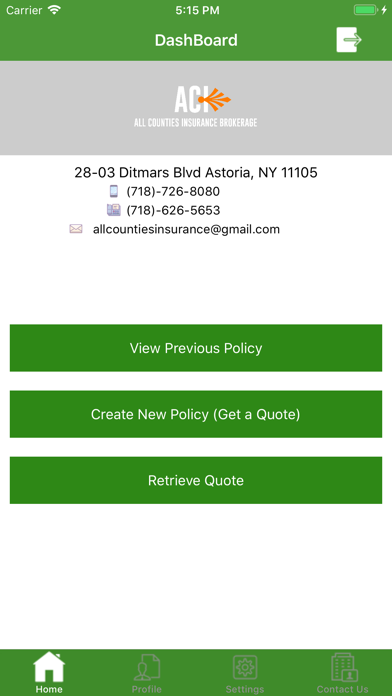 All Counties Insurance Screenshot