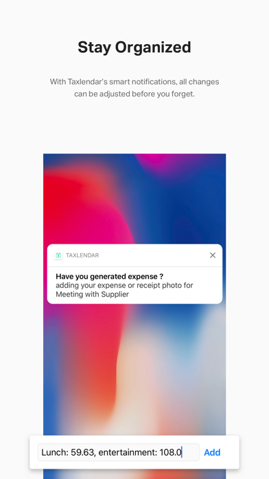Taxlendar: Tax Deductions&Log Screenshot