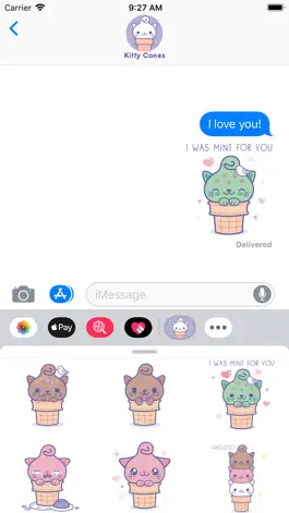 Game screenshot Kitty Cones Animated Stickers hack