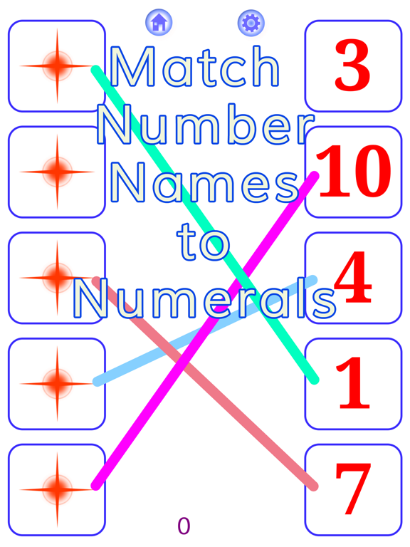 123 NUMBER MAGIC Line Matching iPad screenshot 4 - Education app