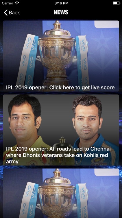 IPL 2019-Live Score Update