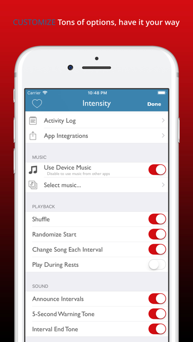 Intensity Interval Timer Screenshot