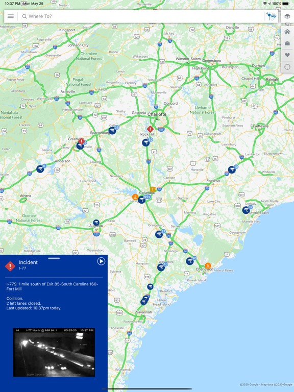 511 South Carolina Traffic iPad screenshot