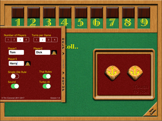 Shut The Box Deluxe iPad app afbeelding 1