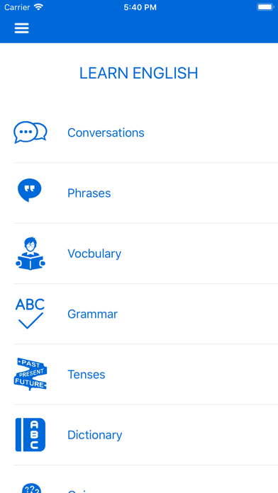 Screenshot #1 pour Learn English from Urdu