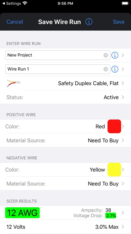 DC Wire Sizer screenshot 3 of 10