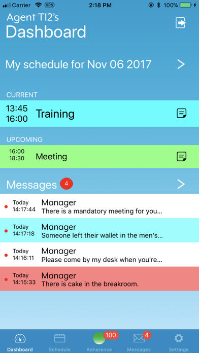 Noble® ShiftTrack Mobile Screenshot