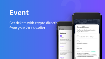 ZILLA - Events • Wallet screenshot 2