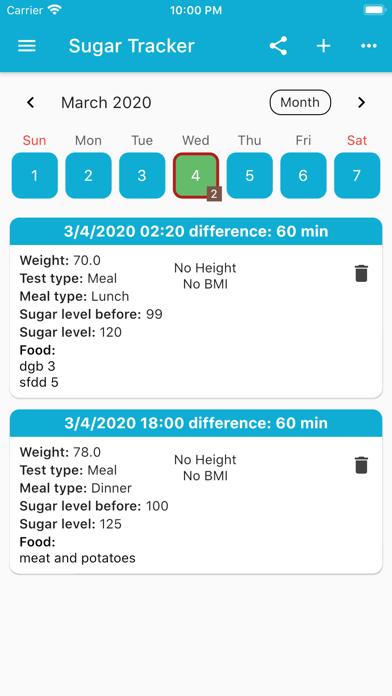 Screenshot #2 pour Simple Sugar Balance