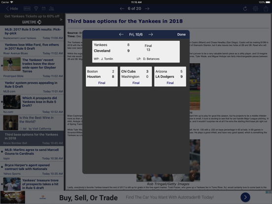 Screenshot #5 pour Baseball News - MLB edition