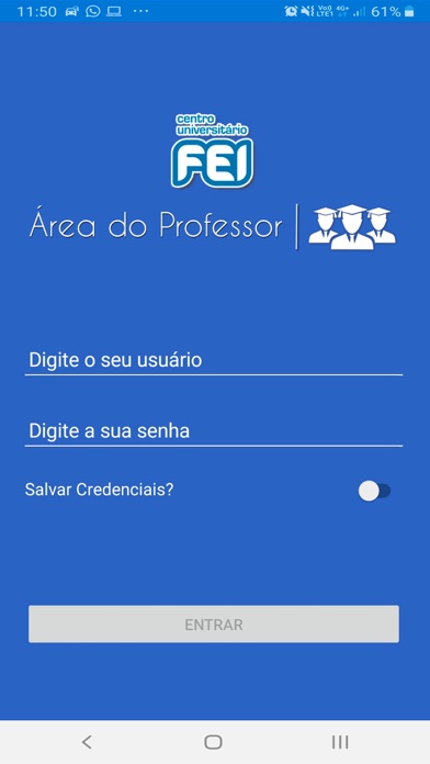 Área do Professor FEI Screenshot