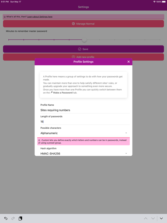 Webful PasswordMaker Screenshot 4