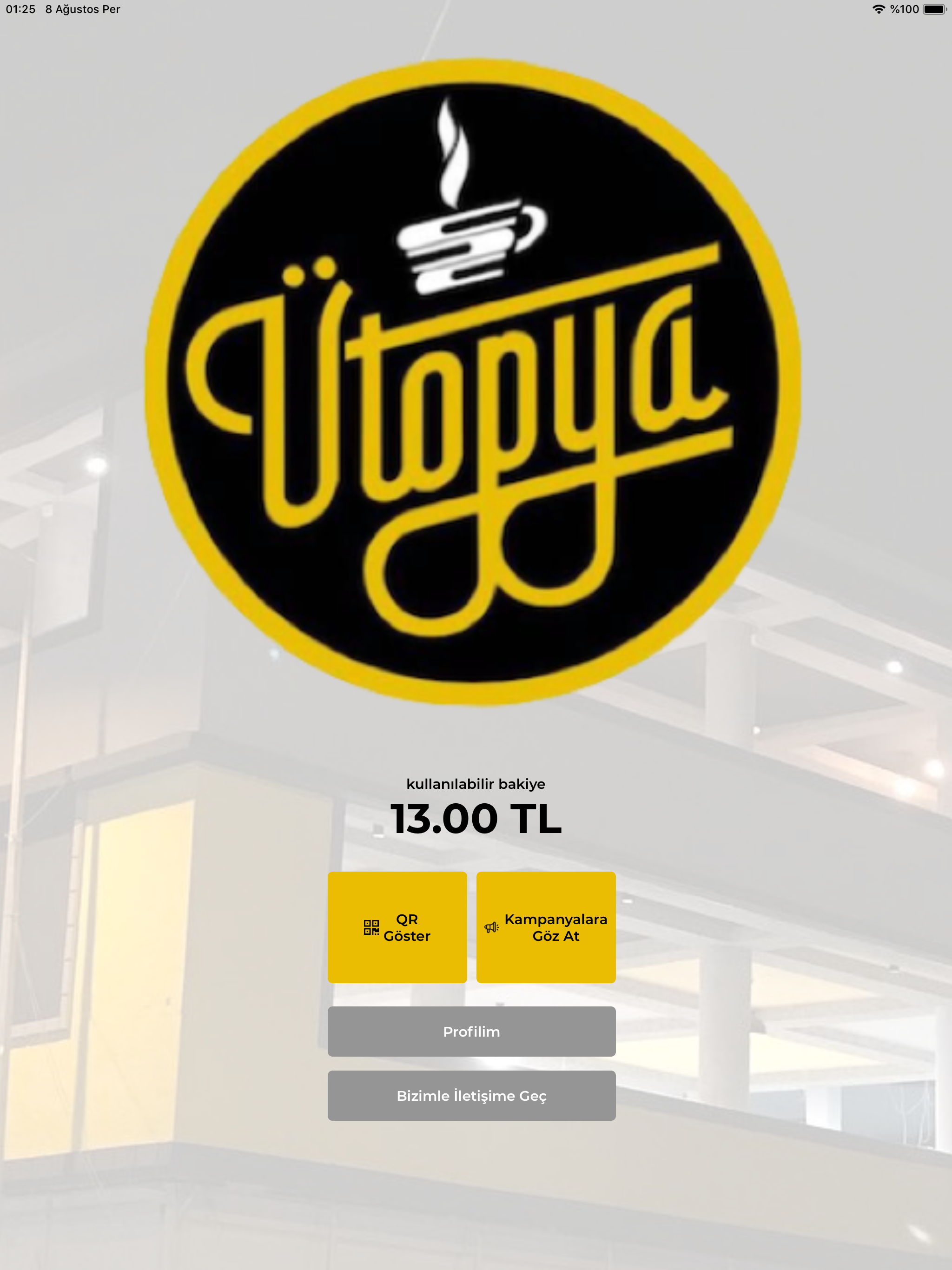 Ütopya -Kitap, Kırtasiye, Kafe